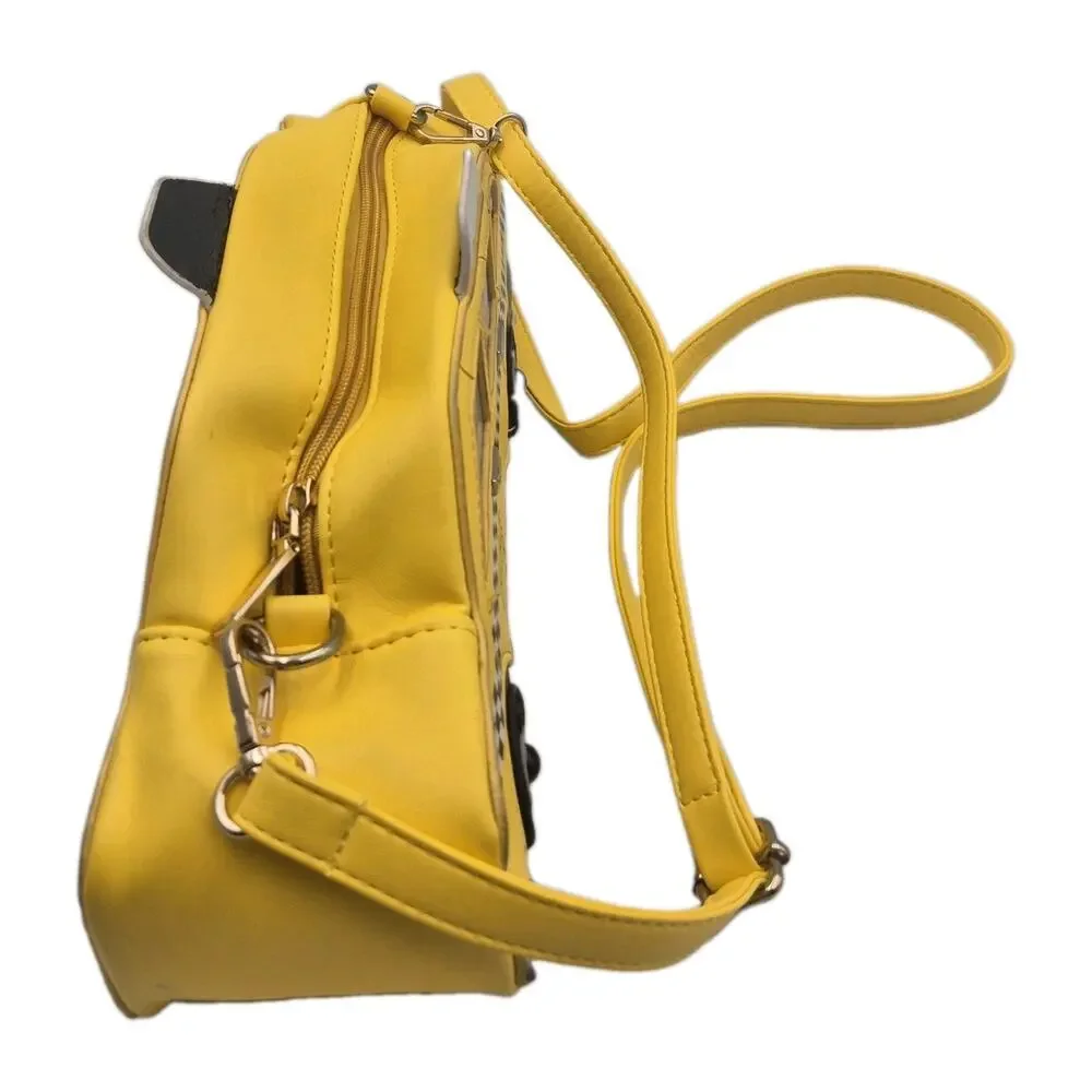NYC Yellow Taxi Cab Shaped Crossbody Purse 12x6x4